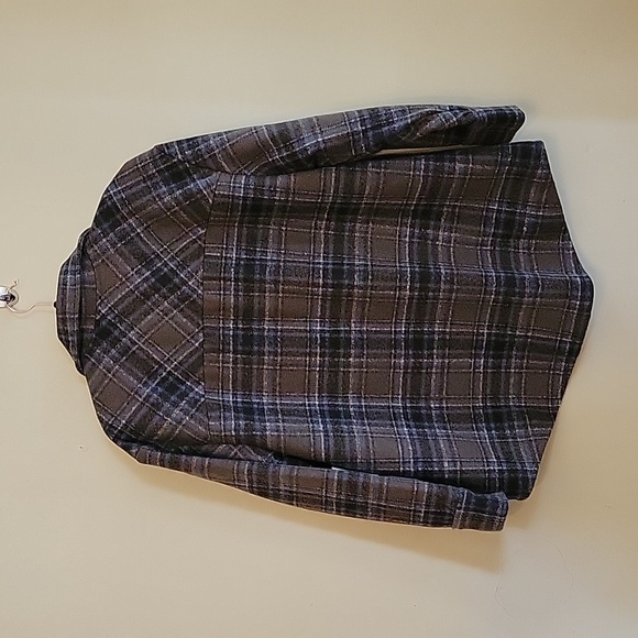 Treasure & Bond brown, blue plaid shacket women's size 2x - Picture 3 of 4